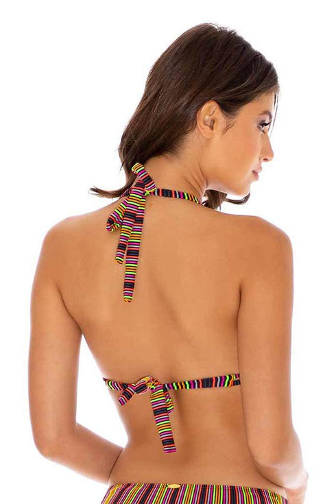 Luli Fama Jungle Glow TRIANGLE HALTER TOP